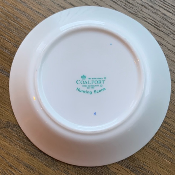 Coalport Hunting Scene small Saucer Plate #4 - Vintage - Fine Bone China - Picture 7 of 9